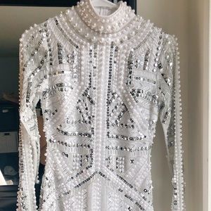 ASOS EDITION armour embellished bodycon dress